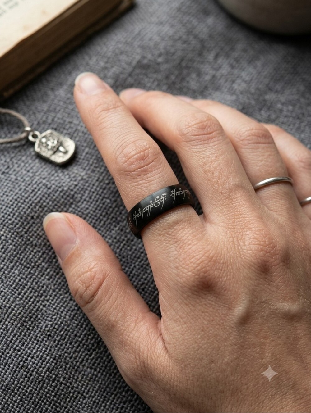 Lord Of The Rings Unisex Black The One Ring Size 8.5